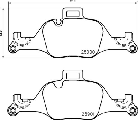 Sada brzdových destiček, kotoučová brzda BREMBO