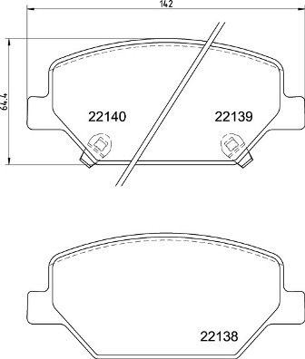 Sada brzdových destiček, kotoučová brzda BREMBO