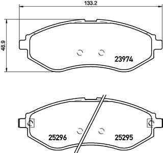 Sada brzdových destiček, kotoučová brzda BREMBO