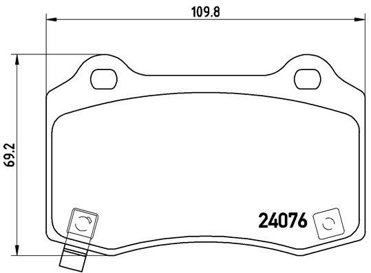 Sada brzdových destiček, kotoučová brzda BREMBO