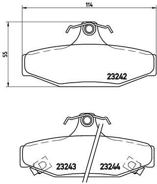 Sada brzdových destiček, kotoučová brzda BREMBO