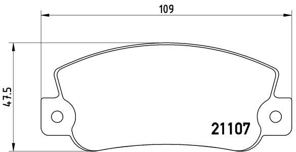 Sada brzdových destiček, kotoučová brzda BREMBO