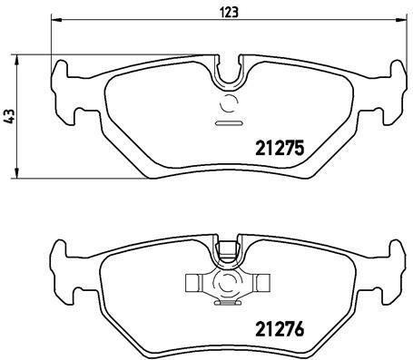 Sada brzdových destiček, kotoučová brzda BREMBO