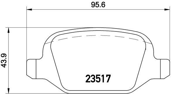 Sada brzdových destiček, kotoučová brzda BREMBO