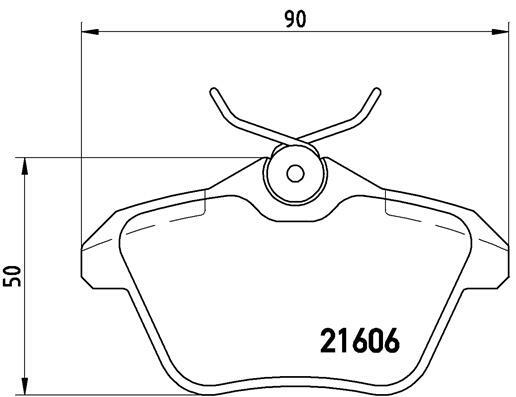 Sada brzdových destiček, kotoučová brzda BREMBO