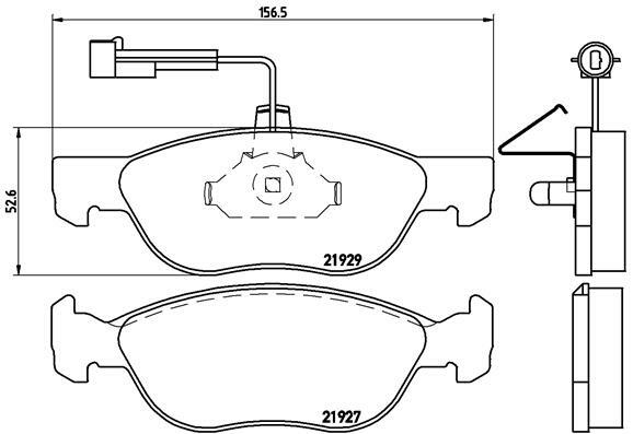 Sada brzdových destiček, kotoučová brzda BREMBO