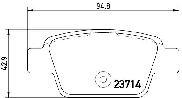 Sada brzdových destiček, kotoučová brzda BREMBO