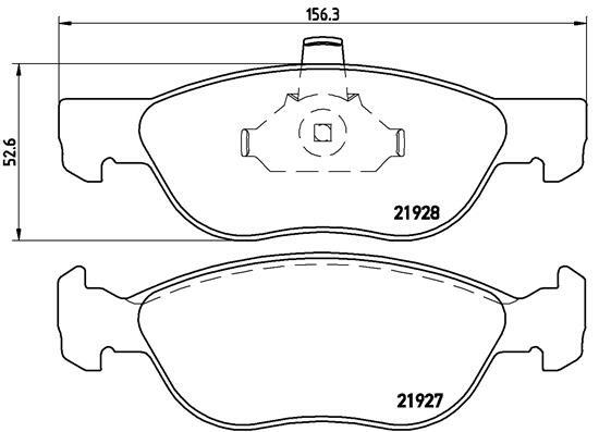 Sada brzdových destiček, kotoučová brzda BREMBO