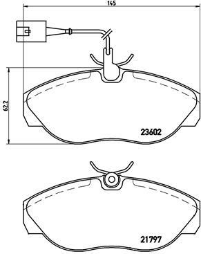 Sada brzdových destiček, kotoučová brzda BREMBO