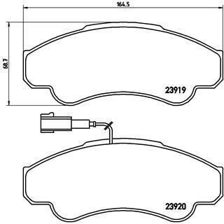 Sada brzdových destiček, kotoučová brzda BREMBO