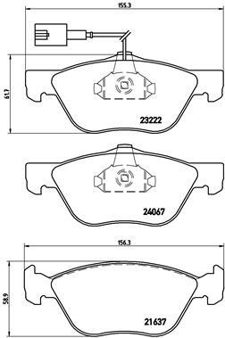 Sada brzdových destiček, kotoučová brzda BREMBO