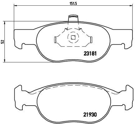 Sada brzdových destiček, kotoučová brzda BREMBO