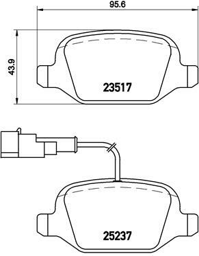 Sada brzdových destiček, kotoučová brzda BREMBO