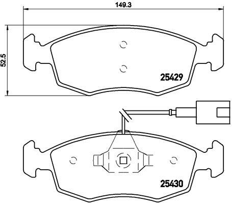 Sada brzdových destiček, kotoučová brzda BREMBO