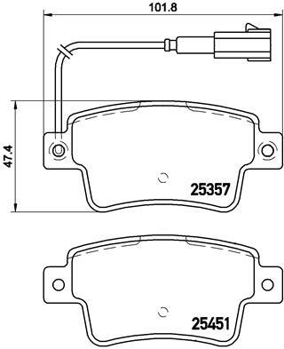 Sada brzdových destiček, kotoučová brzda BREMBO