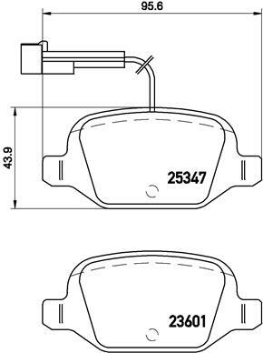 Sada brzdových destiček, kotoučová brzda BREMBO