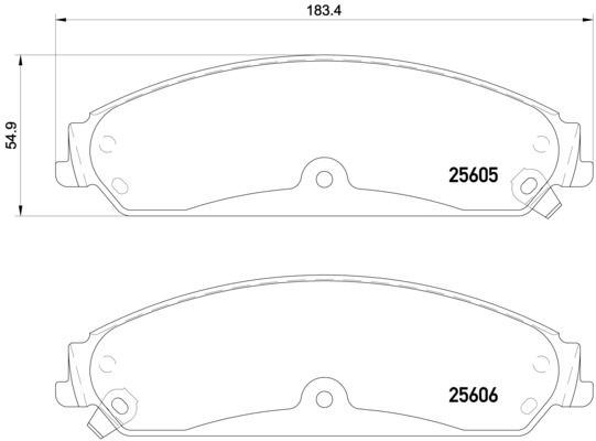 Sada brzdových destiček, kotoučová brzda BREMBO