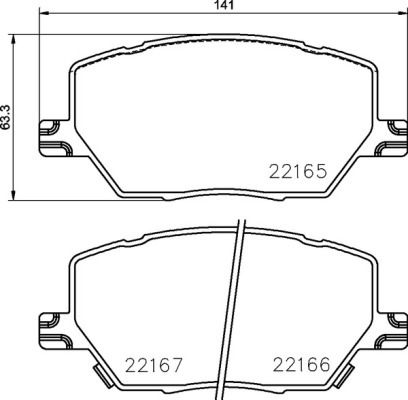 Sada brzdových destiček, kotoučová brzda BREMBO