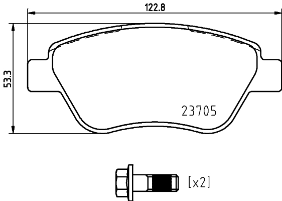 Sada brzdových destiček, kotoučová brzda BREMBO