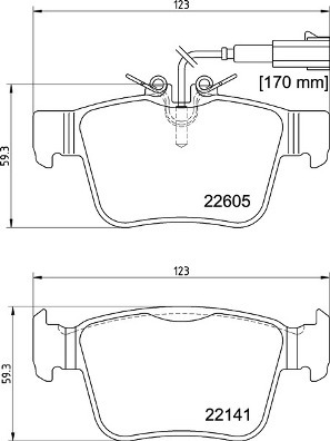 Sada brzdových destiček, kotoučová brzda BREMBO