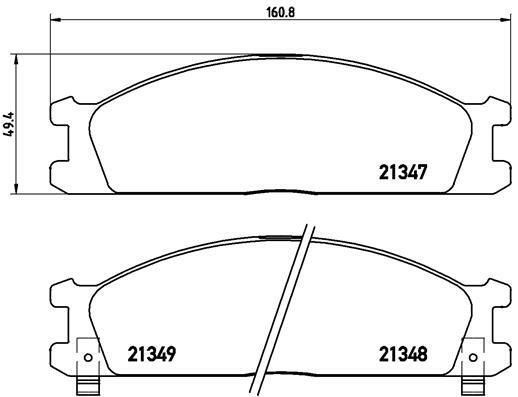 Sada brzdových destiček, kotoučová brzda BREMBO