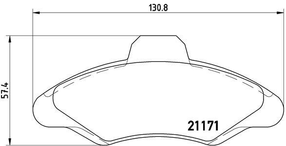 Sada brzdových destiček, kotoučová brzda BREMBO