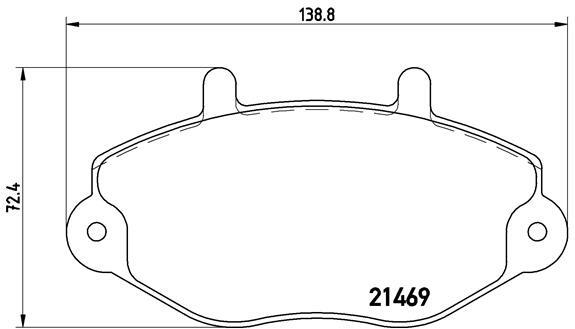 Sada brzdových destiček, kotoučová brzda BREMBO