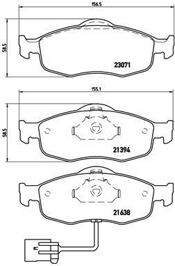 Sada brzdových destiček, kotoučová brzda BREMBO