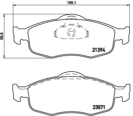 Sada brzdových destiček, kotoučová brzda BREMBO