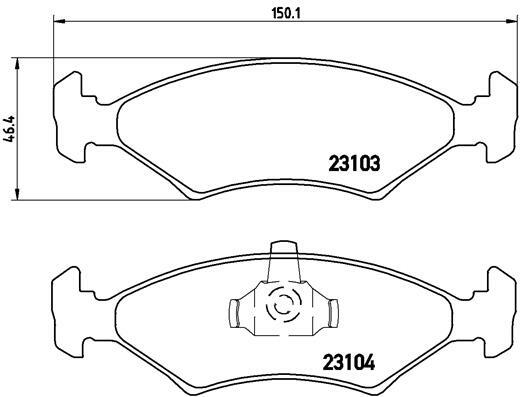 Sada brzdových destiček, kotoučová brzda BREMBO