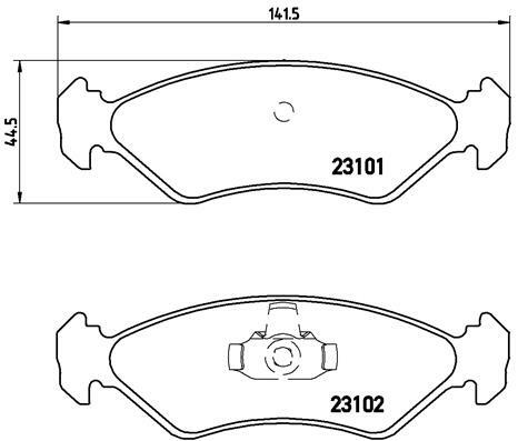 Sada brzdových destiček, kotoučová brzda BREMBO