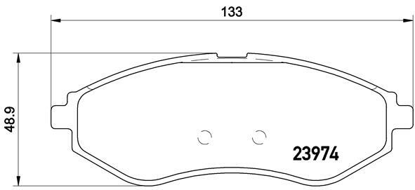 Sada brzdových destiček, kotoučová brzda BREMBO