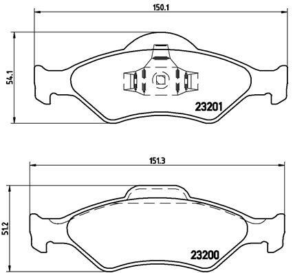 Sada brzdových destiček, kotoučová brzda BREMBO