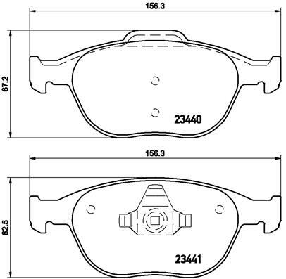 Sada brzdových destiček, kotoučová brzda BREMBO