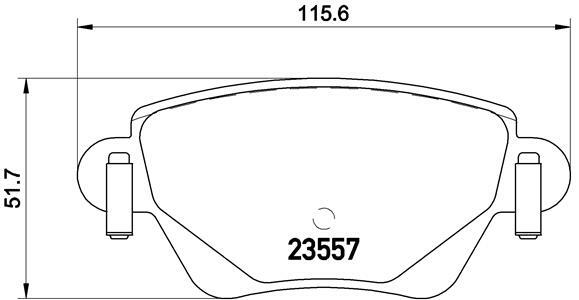 Sada brzdových destiček, kotoučová brzda BREMBO