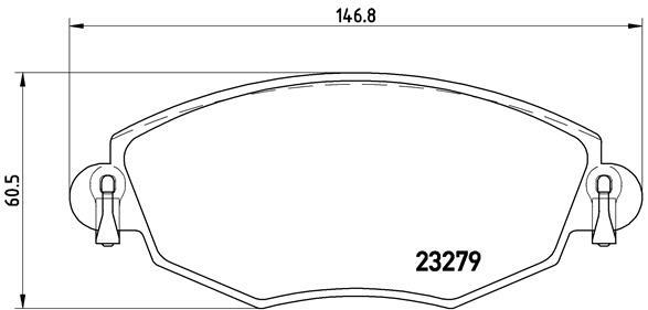 Sada brzdových destiček, kotoučová brzda BREMBO