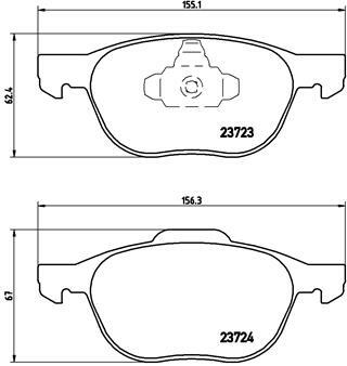 Sada brzdových destiček, kotoučová brzda BREMBO