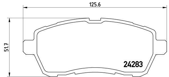 Sada brzdových destiček, kotoučová brzda BREMBO