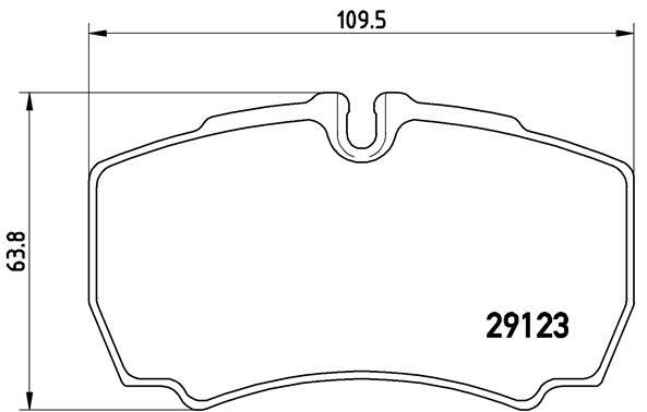 Sada brzdových destiček, kotoučová brzda BREMBO