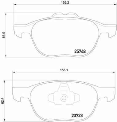 Sada brzdových destiček, kotoučová brzda BREMBO