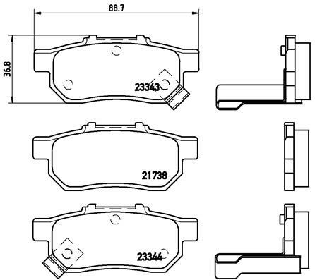 Sada brzdových destiček, kotoučová brzda BREMBO