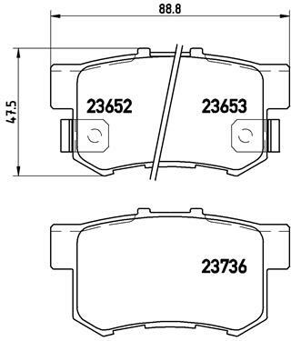 Sada brzdových destiček, kotoučová brzda BREMBO