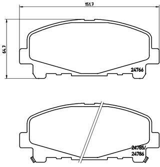 Sada brzdových destiček, kotoučová brzda BREMBO