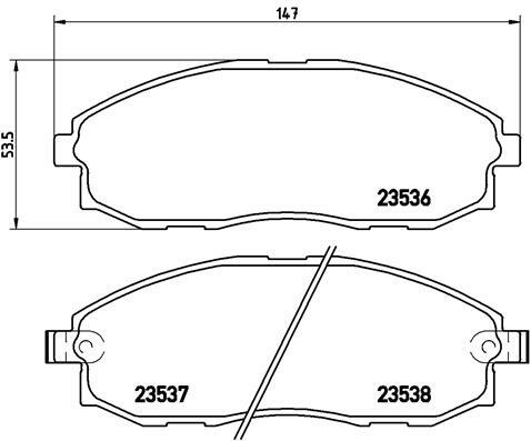 Sada brzdových destiček, kotoučová brzda BREMBO