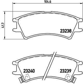 Sada brzdových destiček, kotoučová brzda BREMBO