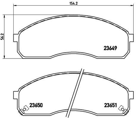 Sada brzdových destiček, kotoučová brzda BREMBO