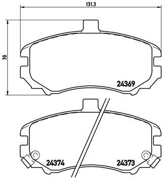 Sada brzdových destiček, kotoučová brzda BREMBO