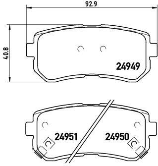 Sada brzdových destiček, kotoučová brzda BREMBO