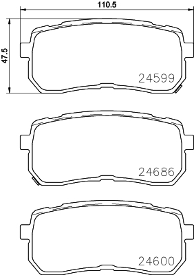 Sada brzdových destiček, kotoučová brzda BREMBO