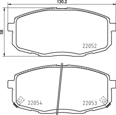 Sada brzdových destiček, kotoučová brzda BREMBO